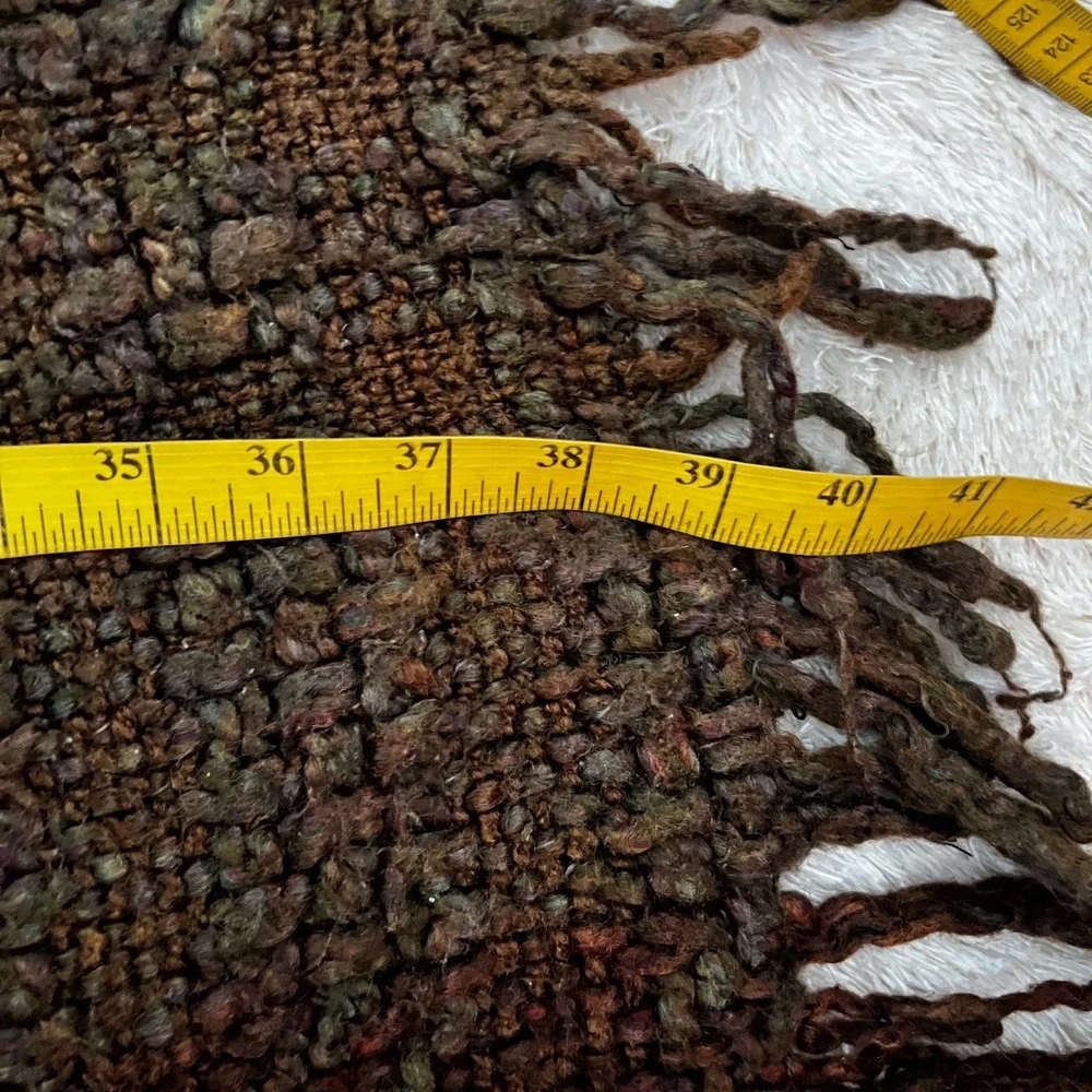Pottery Barn Chunky Mega Knit Throw blanket 60 x‎ 40 Brown Green Acrylic